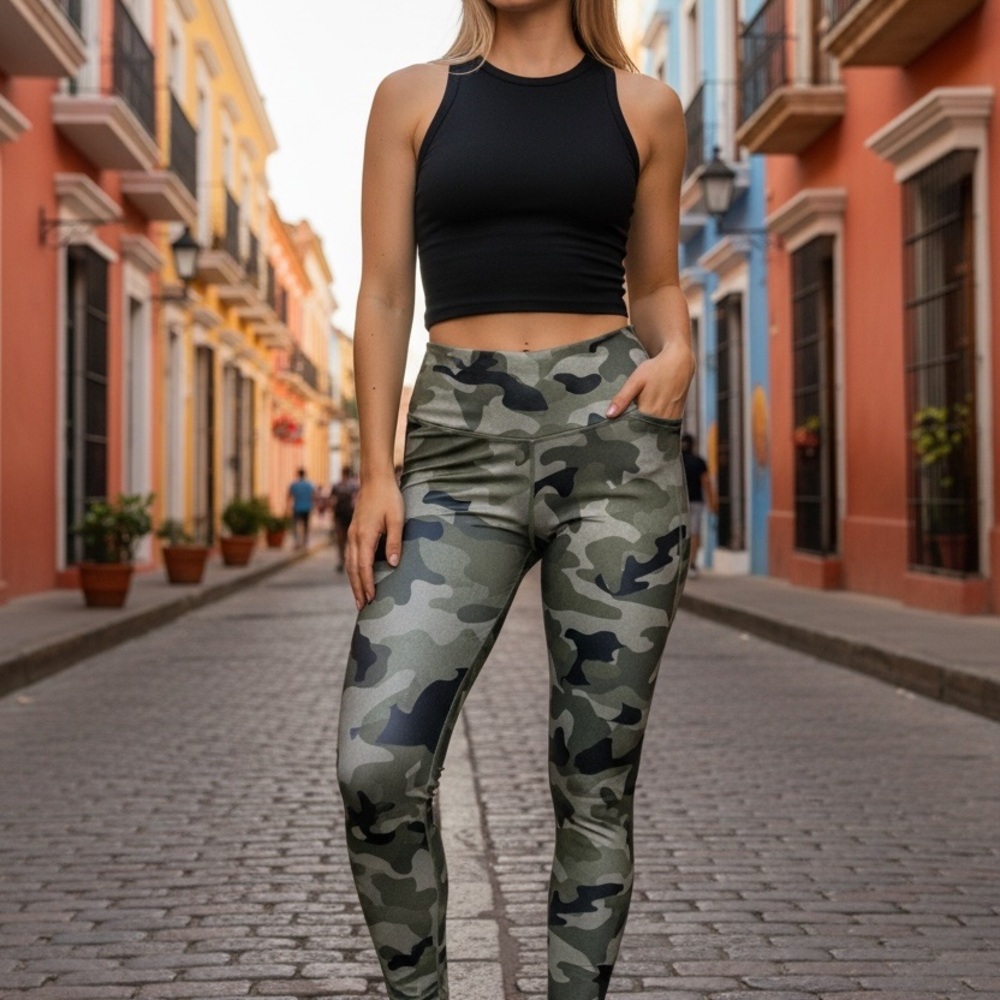 White House Black Market Runaway Camouflage Leggings size 2